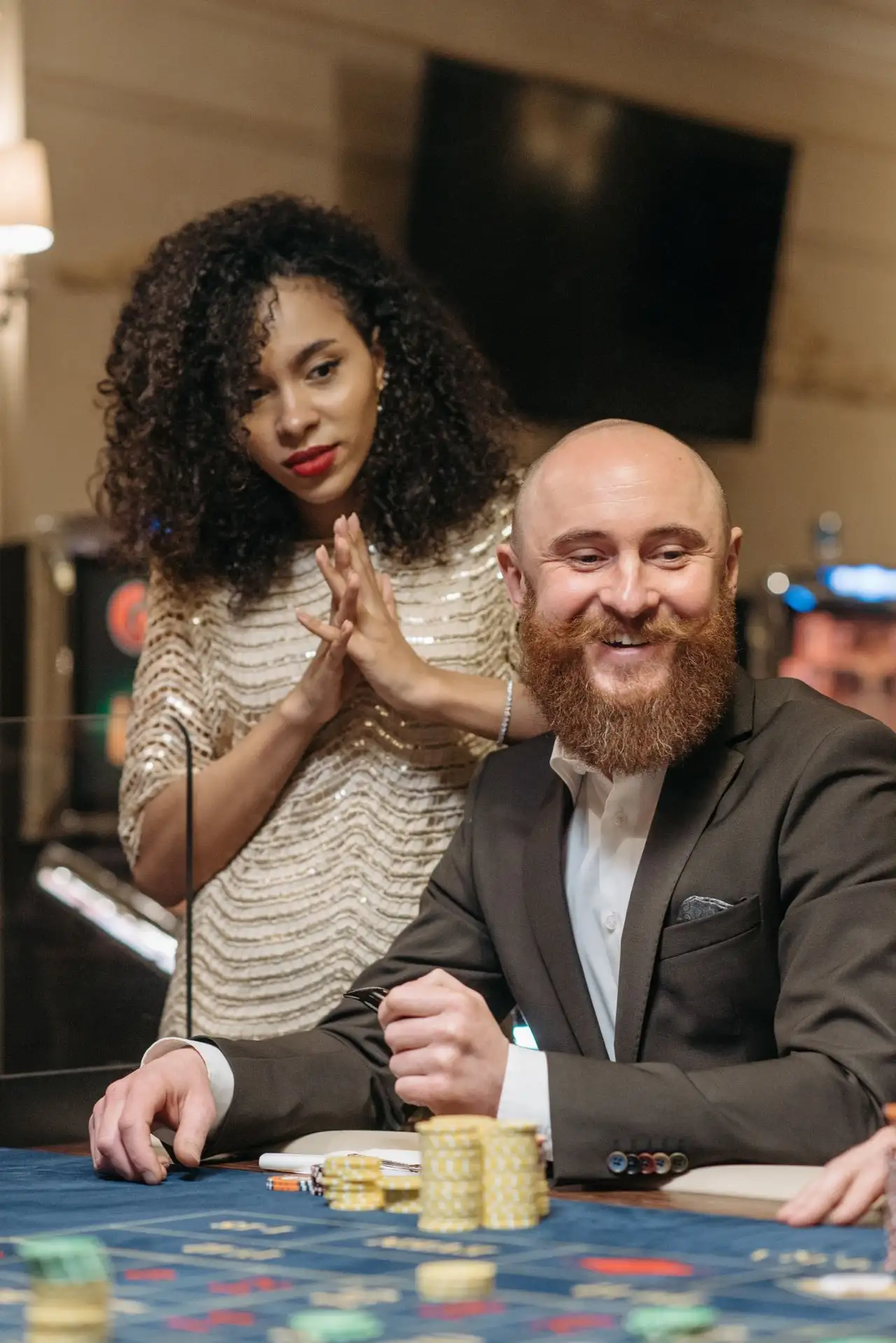 Poker Player with girl
